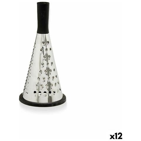 Grattugia Nero Argentato Acciaio Inossidabile Abs Tpr 11,5 X 24,5 X 11,5 Cm (12 Unità) - Foto 1