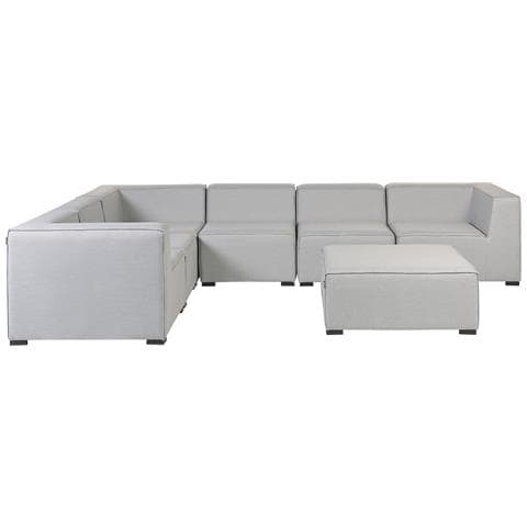 Set Da Giardino Modulare 7 Posti Grigio Chiaro Lato Sinistro Arezzo - Foto 7