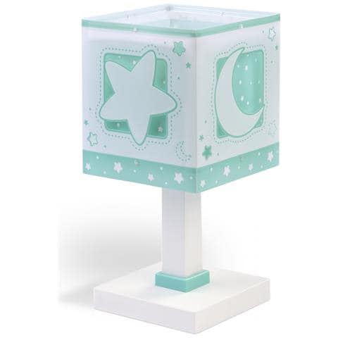 Lampada Da Comodino Per Bambini Moonlight Luna E Stelle Verde - Foto 2