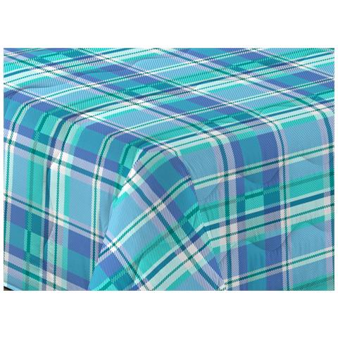 Trapunta Piumone Letto Invernale Imbottita 300gr Scaldanotti Tartan 2 Piazze Azzurro - Foto 2