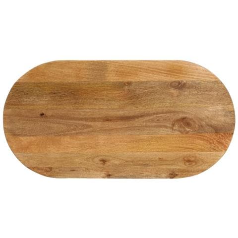 Piano Tavolo 90x40x2,5 Cm Ovale In Legno Massello Di Mango - Foto 1