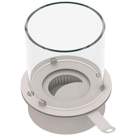 Bruciatore Tondo Con Vetro Per Camino A Bioetanolo Biocamino Inox 3 Lt D. 30 - Foto 2