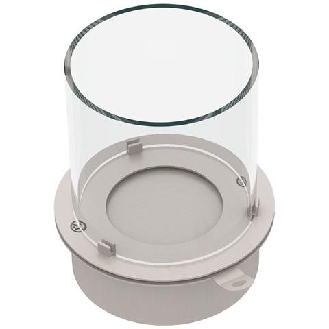 Bruciatore Tondo Con Vetro Per Camino A Bioetanolo Biocamino Inox 3 Lt D. 30 - Foto 3