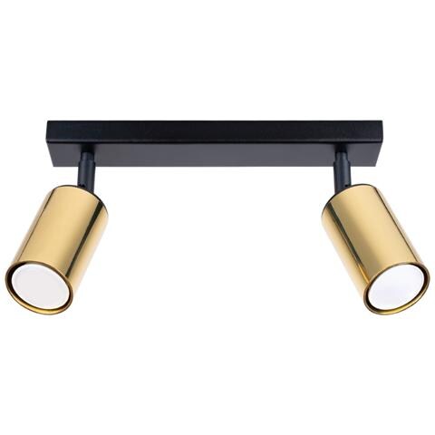 Lampada Da Soffitto Winx 2 Nero /oro Sl. 1383 - Moderno Lampade Da Soffitto Oro Nero 18.5x30x6 Cm - Foto 1