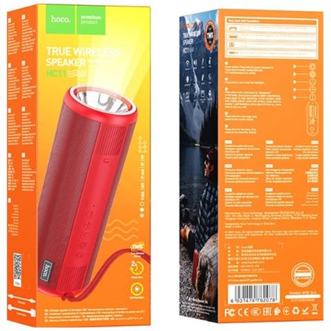 Altoparalnte Bluetooth Flip HC11 Compatibile con Android / iPad / I Pod / i Phone Colore Rosso - Foto 4