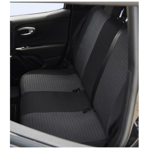 Serie Completa Coprisedili Personalizzati Jeep Renegade 14>/compass 17>, Dacia Sandero 20> Tess. Rigato Nero - Foto 3