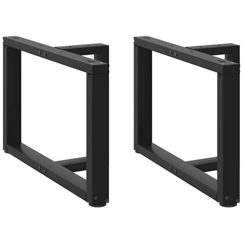 Gambe Tavolino Da Caffè A T 2 Pz Nero 60x25x(42-43) Cm Acciaio - Foto 1