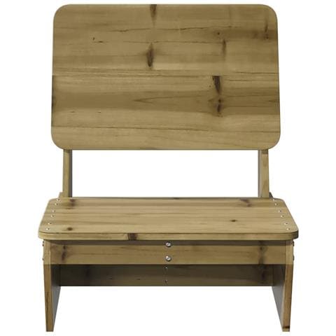 Sedia Da Giardino 60x64x70,5 Cm In Legno Impregnato Di Pino - Foto 3