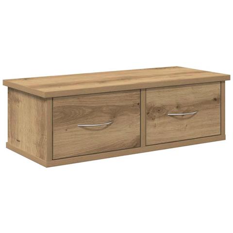 Armadietto A Muro Rovere Artigianale 60x26x18,5cm In Truciolato - Foto 2