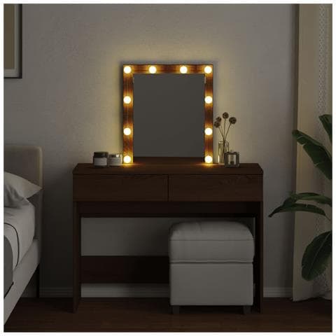 Toeletta Con Led Rovere Marrone 100x40x130 Cm - Foto 2