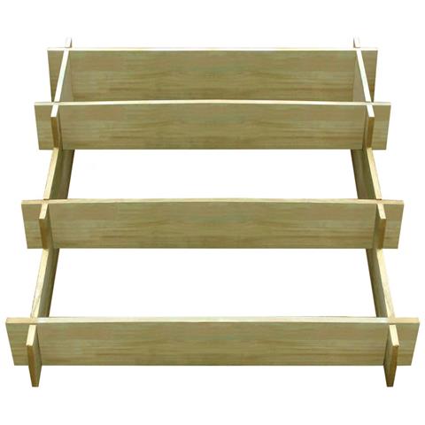 Fioriera A 3 Livelli 90x90x35 Cm In Legno Impregnato - Foto 1