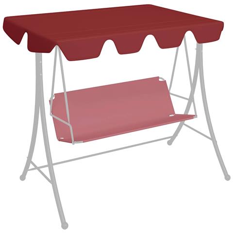 Baldacchino Per Dondolo Giardino Bianco 150/130x105/70 Cm - Foto 7