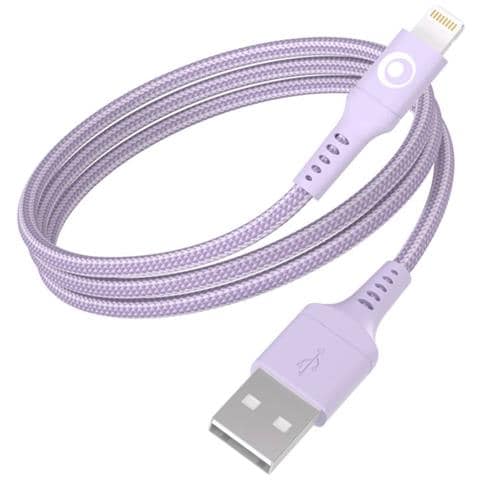Cavo Di Ricarica E Trasferimento Usb-a /lightning 2,4a Fastcharge 12w 1,2m, Viola - Foto 1