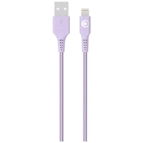 Cavo Di Ricarica E Trasferimento Usb-a /lightning 2,4a Fastcharge 12w 1,2m, Viola - Foto 2