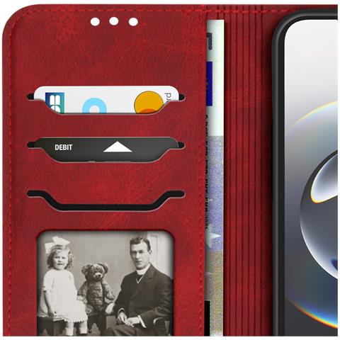 Cover Portafoglio Per Iphone 16e Con Motivo Gatto Felice E Supporto - Foto 2