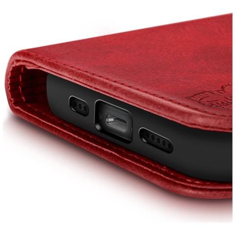 Cover Portafoglio Per Iphone 16e Con Motivo Gatto Felice E Supporto - Foto 5