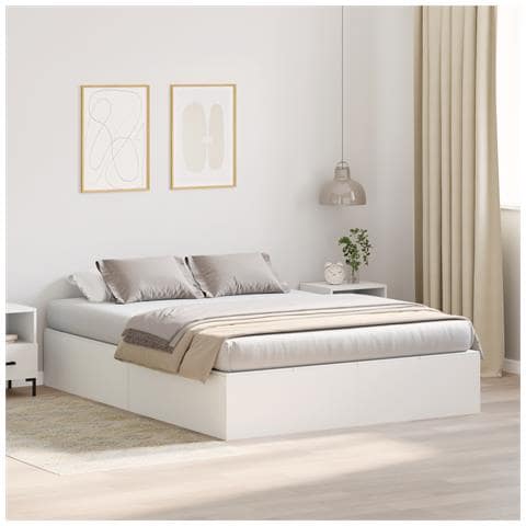 Struttura letto con contenitore  Bianca 135x190 cm - Foto 2