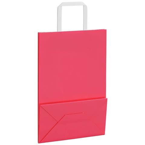 Sacchetti di Carta 250 pz con Manici Rosa 21x11x31 cm - Foto 9