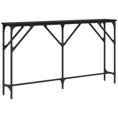 Tavolo da Consolle Rovere Nero 140x23x75 cm Legno Ingegnerizzato - Foto 1