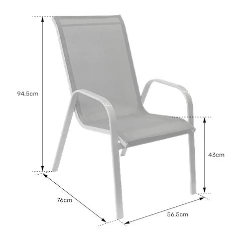 Set Di 6 Sedie Marbella In Textilene Verde Salvia - Alluminio Verde Salvia - Foto 2