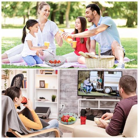 Set Di 3 Cesti Di Frutta Decorativi Multifunzionali Ciotole Colorate - Foto 5