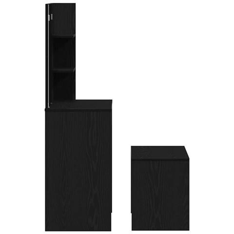 Set Tavolo da Trucco Rovere nero 74.5 x 40 x 141 cm - Foto 9