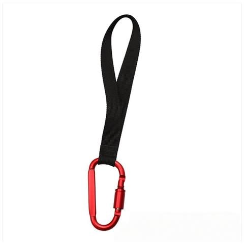 Set Da 2 Ganci Da Viaggio Con Moschettone In Alluminio E Cinturino In Nylon Red - Foto 1