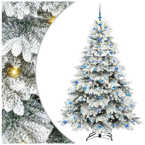 Albero di Natale artificiale con 300 LED Bianco 210 cm PE e PVC - Foto 1