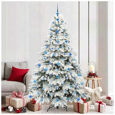 Albero di Natale artificiale con 300 LED Bianco 210 cm PE e PVC - Foto 2