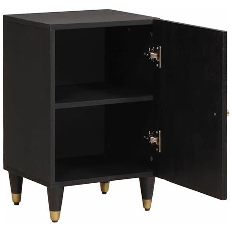 Mobile da Bagno Nero 38 x 33 x 58 cm Legno di mango massello - Foto 2