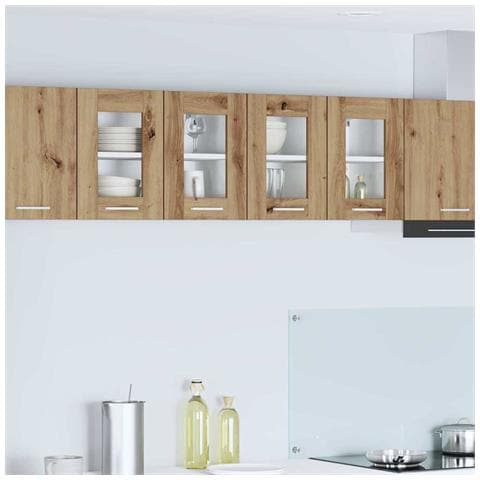 Armadio pensile Riga Rovere artigianale 60 x 31 x 40 cm - Foto 2