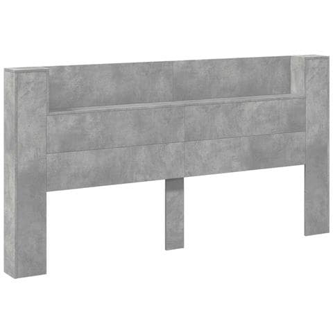 Testiera Grigio cemento 200 x 16,5 x 103,5 cm Legno multistrato - Foto 1