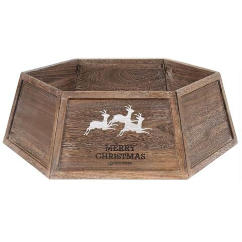 Copertura albero di Natale in legno con renna decorativa - Foto 4