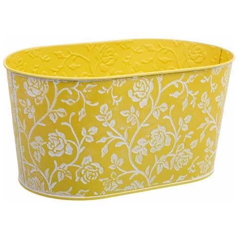 Cestino In Metallo Giallo 22,5x13,5x11,5 B20x11 - Foto 1