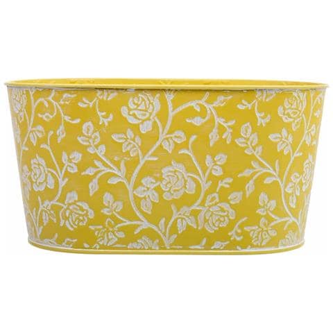 Cestino In Metallo Giallo 22,5x13,5x11,5 B20x11 - Foto 2