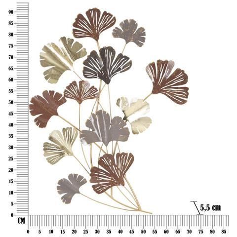 Decorazione In Metallo 3d Foglia 25-multicolore-metallo-69,5x5,5x92 Cm - Foto 6