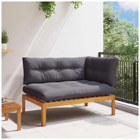 Unità Divano Angolare Grigio Naturale e Scuro 132 x 92 x 82 cm - Foto 2