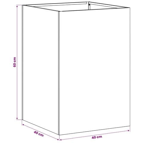 Vaso da giardino Antracite 40 x 40 x 60 cm - Foto 9