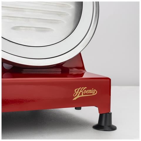 Affettatrice elettrica MSX254, gastronomia, professionale, precisa, taglio 0-12 mm, lama 25 cm, affilatoio integrato, 282 giri /min, Rosso - Foto 5