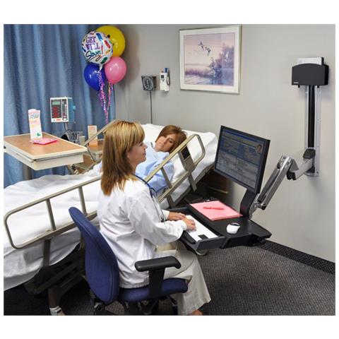 StyleView Sit-Stand Combo Arm with Worksurface - Montaggio a - Foto 2