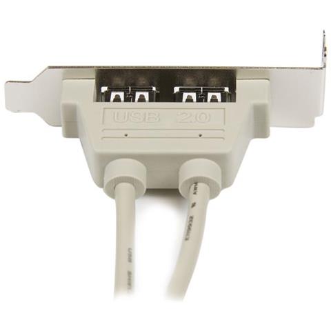 Adattatore piastra slot basso profilo 2 porte USB A femmina - Foto 2