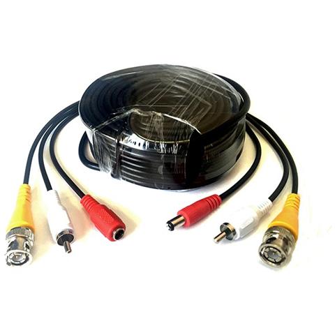 Cavo Telecamera 1x Rca Maschio 1x Alimentazione Maschio / Femmina 1x Bnc Maschio 20mt - Foto 1
