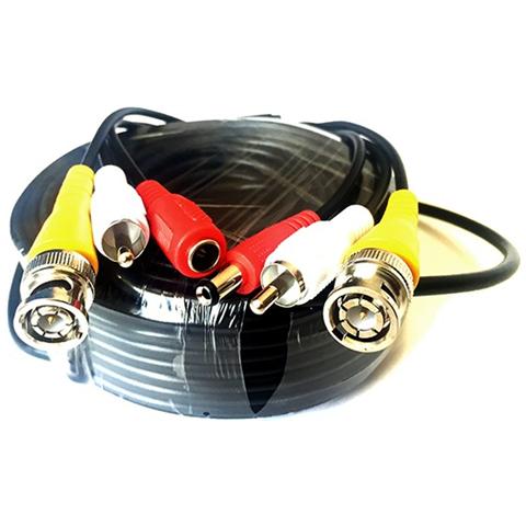 Cavo Telecamera 1x Rca Maschio 1x Alimentazione Maschio / Femmina 1x Bnc Maschio 20mt - Foto 2