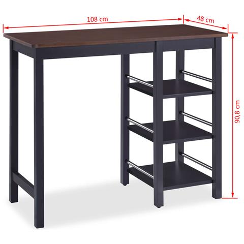 Set Da Bar 3 Pz In Mdf Nero - Foto 8