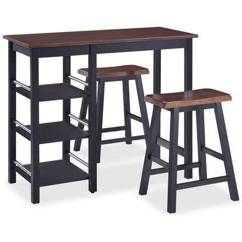 Set Da Bar 3 Pz In Mdf Nero - Foto 1