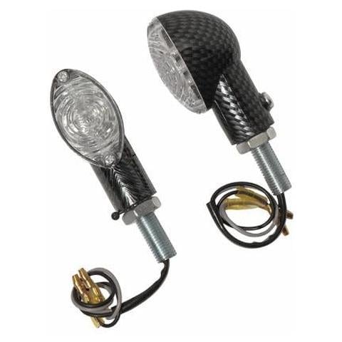 Frecce Indicatori Direzione Led Moto Scooter Quad Custom Naked Universali Carbon - Foto 1