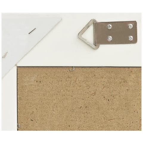 Specchio Da Parete Stile Barocco 60x60 Cm Bianco - Foto 2