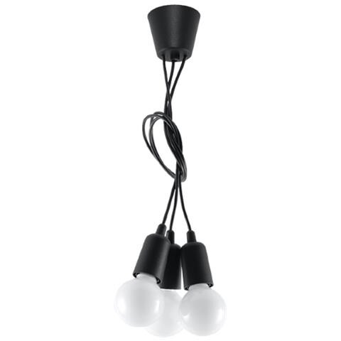 Lampadario A Sospensione, In Plastica, 15 X Max, Colore: Nero - Foto 14