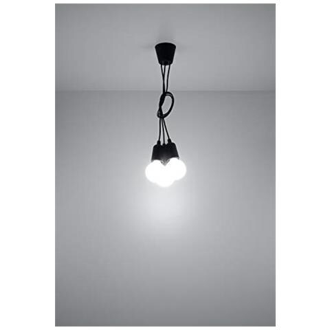 Lampadario A Sospensione, In Plastica, 15 X Max, Colore: Nero - Foto 2