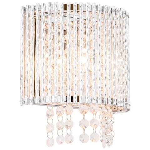 Applique Moderna Argento 1 Luce Con Paralume Trasparente, G9 - Foto 2